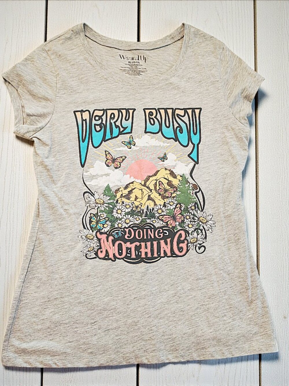 “Very Busy Doing Nothing” Graphic T-Shirt, Casual Boho Summer Top